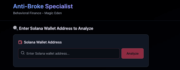Anti-Broke Specialist - NFT Portfolio Analytics & Risk Intelligence