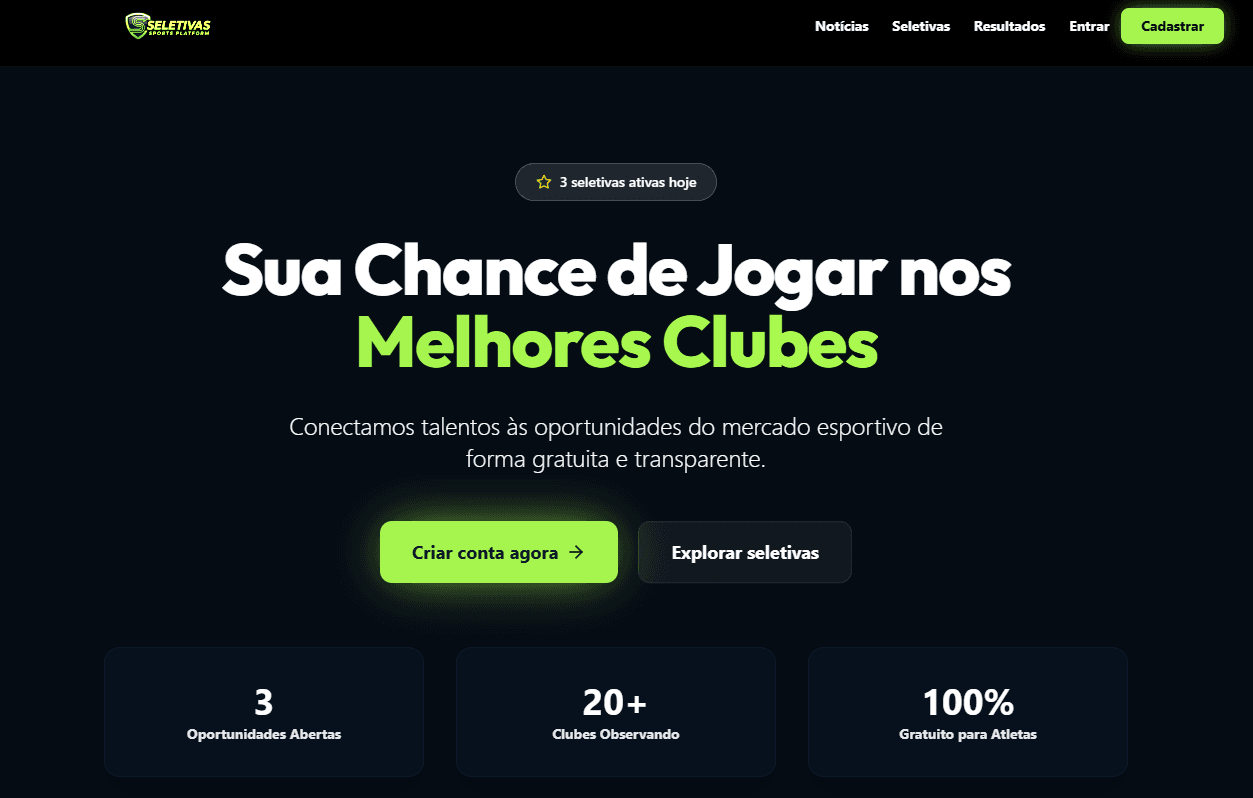 SELETIVAS ESPORTIVAS